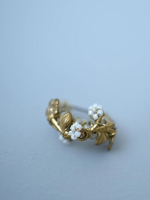 在途4周到｜Monshiro-chamomile-洋甘菊 水晶 耳环［日本设计师］ 商品图3