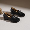 【牛皮革】西村名物2026年春季新款舒适低跟纯色软面浅口单鞋妈妈鞋X26AE18001 商品缩略图1