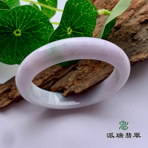 派瑞翡翠 翡翠手镯 糯种 绿色 紫色 商品图0