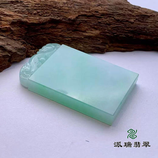 派瑞翡翠 翡翠无事牌 糯种 飘花 商品图2