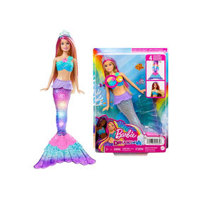 美太 芭比幻彩灵尾星光人鱼娃娃MATCHDJ36