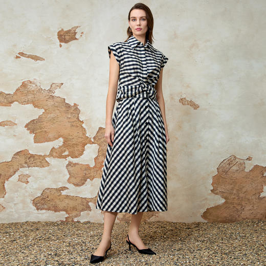 EITIE爱特爱气质优雅通勤高腰显瘦a字半身裙夏季新款8206903 商品图1