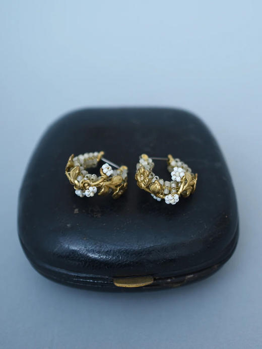 在途4周到｜Monshiro-chamomile-洋甘菊 水晶 耳环［日本设计师］ 商品图7