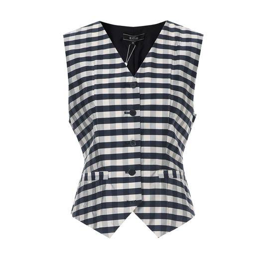 EITIE爱特爱夏季新款气质V领显瘦修身无袖百搭上衣8213902 商品图5