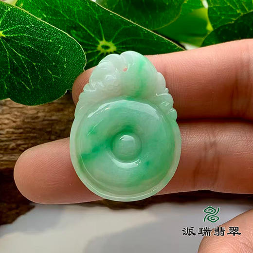派瑞翡翠 翡翠龙牌 糯种 飘花 绿色 商品图1