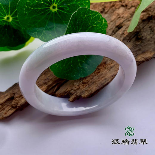 派瑞翡翠 翡翠手镯 糯种 紫色 商品图0