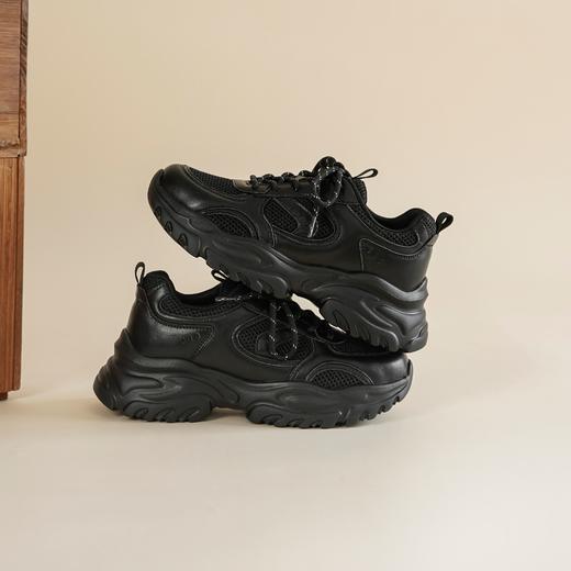 【舒适透气】西村名物2026年春季新款厚底增高舒适透气百搭小白鞋老爹鞋T26AM18141 商品图4