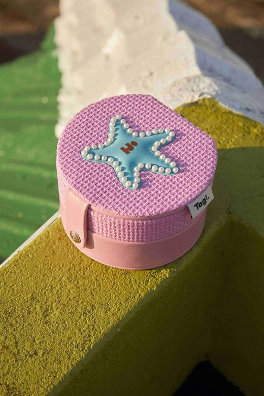 Tagi 小花贝壳鼓鼓珍珠双层收纳盒 便携鼓鼓双层圆圆首饰盒收纳盒 商品图6