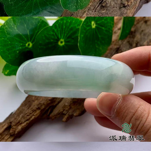 派瑞翡翠 翡翠手镯 糯种 绿色 飘花 商品图2