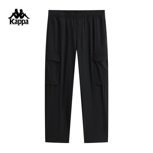 Kappa 卡帕背靠背运动休闲长裤男2026新款防泼水弹力宽松裤子男款K0G32AY71 商品图0
