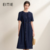 EITIE爱特爱气质松弛感文艺风抽绳收腰宽松直筒连衣裙2026夏新款B2607232 商品缩略图2