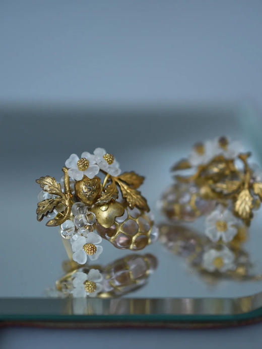 在途4周到｜Monshiro-raspberry-树莓 花束 耳环［日本设计师］ 商品图3