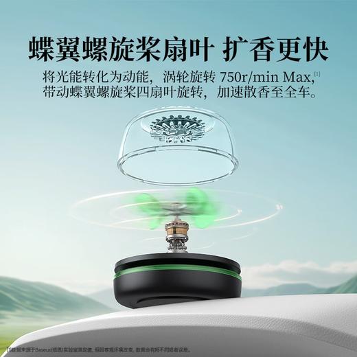 倍思 悬浮 太阳能车载香薰 中控台香氛车内摆件 除醛祛异味 BS-CX018 商品图3