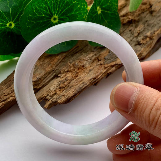 派瑞翡翠 翡翠手镯 糯种 紫色 商品图3