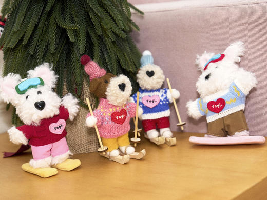 Tagi 毛绒小狗挂饰 haha宠物小狗毛绒挂件包配饰游泳滑雪网球狗狗挂饰 商品图5