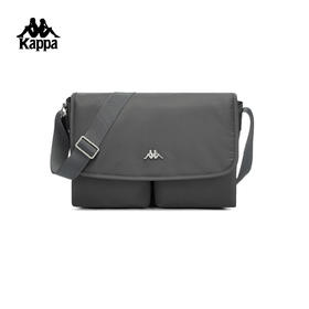 Kappa 卡帕背靠背休闲简约风翻盖斜挎包男女大容量通勤单肩包包K0GX8BD10