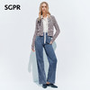 天虹玛克门店发货：【SGPR】粉色条纹小香风外套2026年春季新款蝴蝶结圈圈纱短外套(货号:MU80JA019) 商品缩略图1