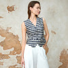 EITIE爱特爱夏季新款气质V领显瘦修身无袖百搭上衣8213902 商品缩略图3