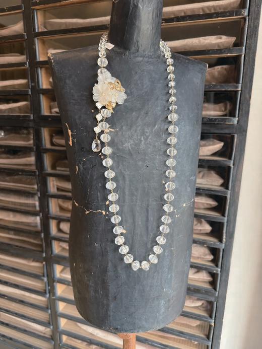 在途4周到｜Monshiro-vintage系列-水晶 花朵 复古 项链［日本设计师］ 商品图0