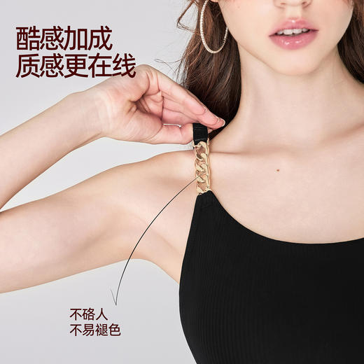 好奇蜜斯bra免穿文胸一体式背心内衣女小胸显大无痕无钢圈舒适夏-梅格 商品图1