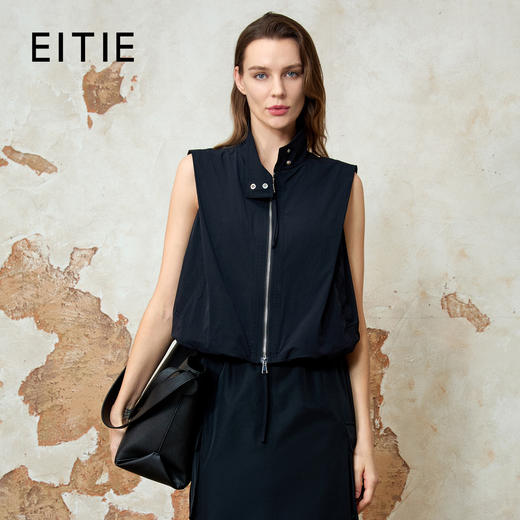 EITIE爱特爱休闲拉链无袖短款外套夏季新款8203902 商品图0