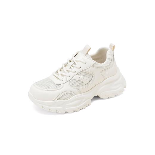 【舒适透气】西村名物2026年春季新款厚底增高舒适透气百搭小白鞋老爹鞋T26AM18141 商品图10