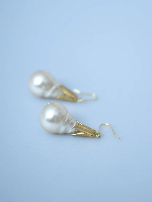 在途4周到｜Monshiro-big drop pearl-大颗珍珠 吊坠 耳环［日本设计师］ 商品图4