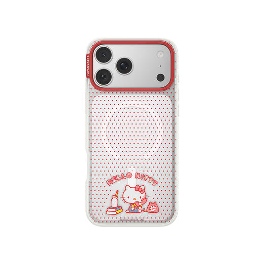 【Hello Kitty和朋友们】Hello Kitty来电中 泡泡骚 x Hello Kitty合作系列 MagSafe Popcase磁吸款手机壳 波点红 iPhone17/16/15/14/13 商品图2