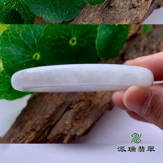 派瑞翡翠 翡翠手镯 糯种 白色 商品图2