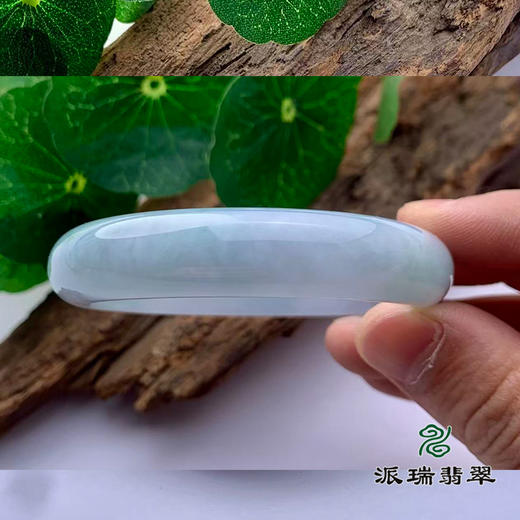 派瑞翡翠 翡翠手镯 糯种 绿色 飘花 商品图3
