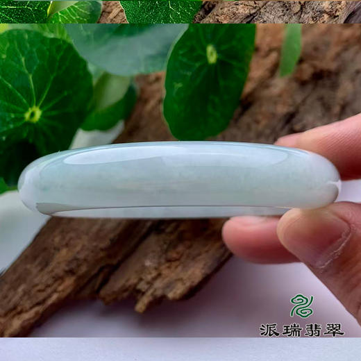 派瑞翡翠 翡翠手镯 糯种 绿色 飘花 商品图2