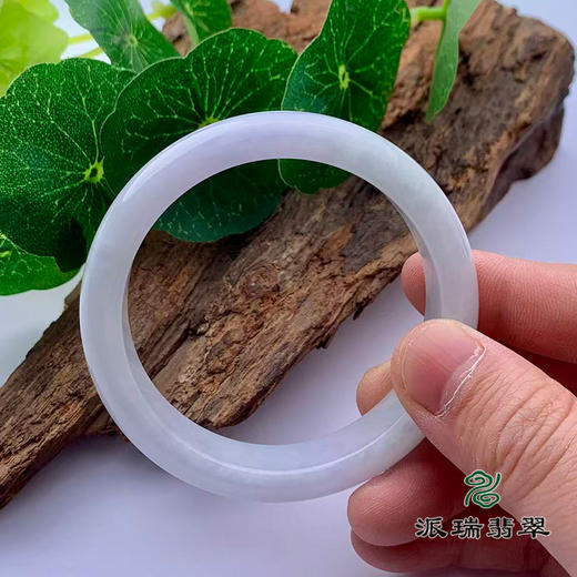 派瑞翡翠 翡翠手镯 糯种 紫色 商品图3