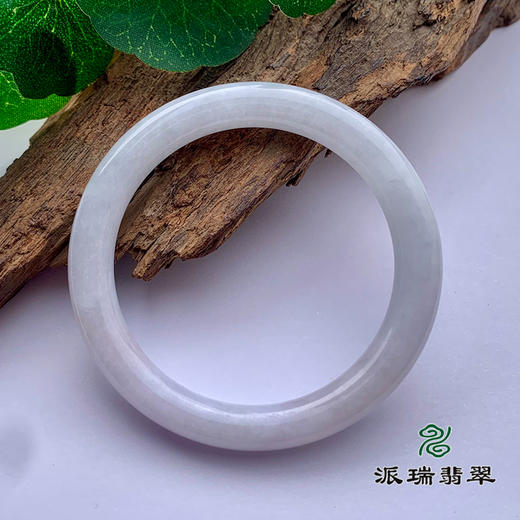 派瑞翡翠 翡翠手镯 糯种 白色 商品图1