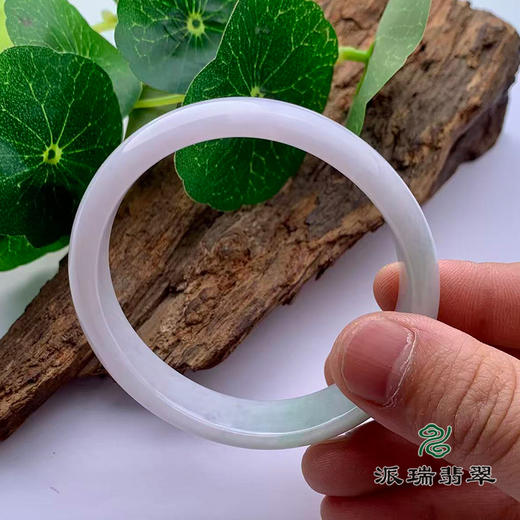 派瑞翡翠 翡翠手镯 糯种 春彩 商品图3