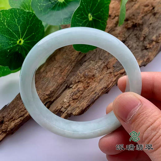 派瑞翡翠 翡翠手镯 糯种 绿色 飘花 商品图3