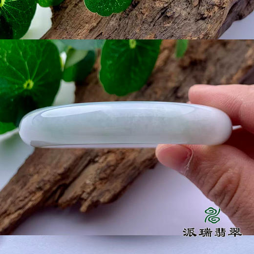派瑞翡翠 翡翠手镯 糯种 绿色 飘花 商品图2
