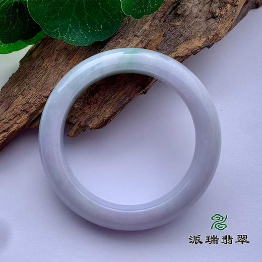 派瑞翡翠 翡翠手镯 糯种 绿色 飘花 商品图0