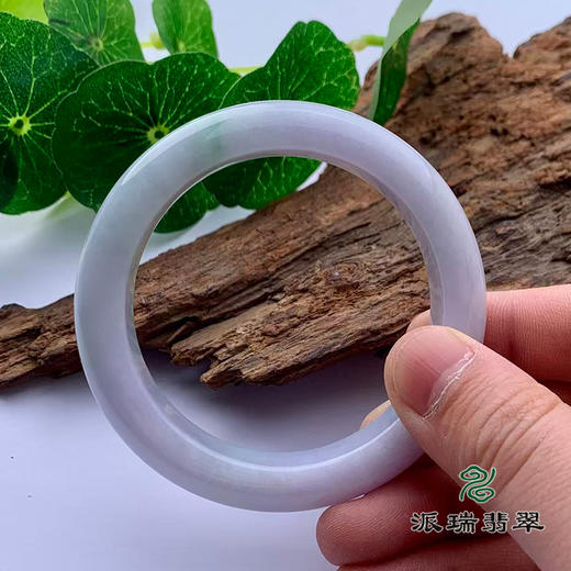 派瑞翡翠 翡翠手镯 糯种 绿色 飘花 商品图3