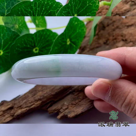 派瑞翡翠 翡翠手镯 糯种 绿色 飘花 商品图2