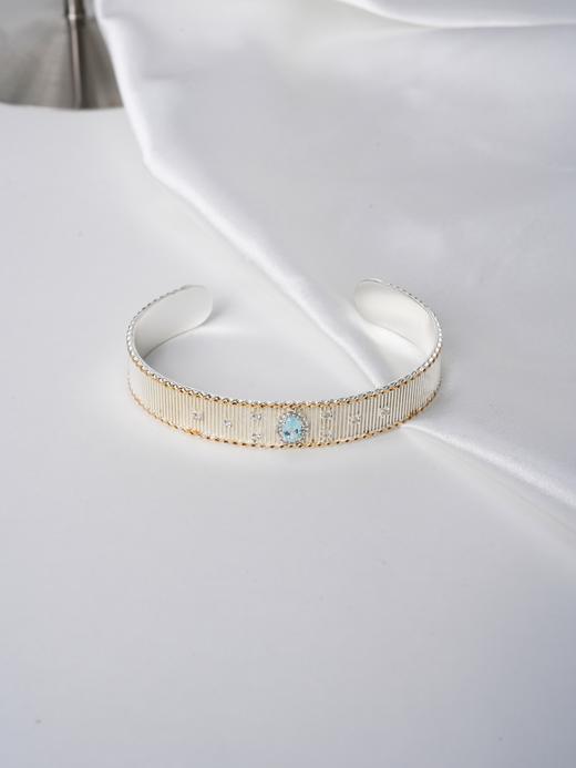 北京仓｜Diaperis Paris-CAMALA-银色 蓝托帕石 锆石 手镯［法国设计师］ 商品图1