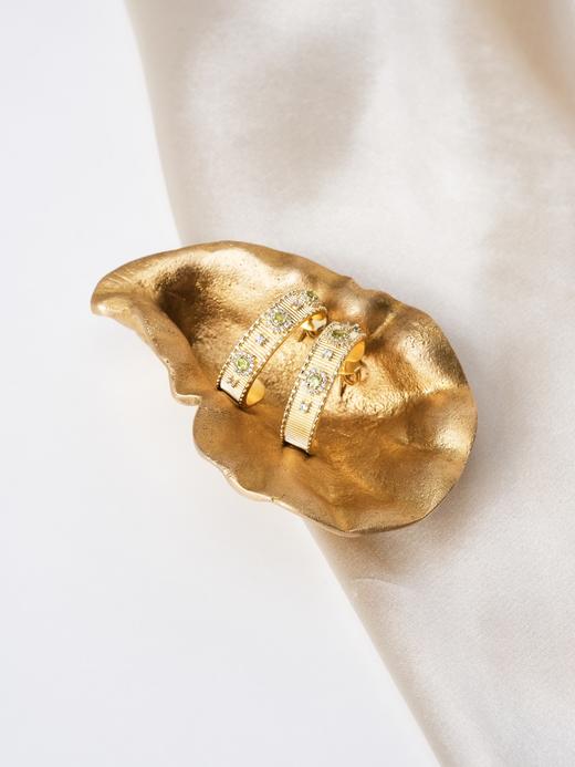 北京仓｜Diaperis Paris-ESSIA-金色 橄榄石 锆石 耳环［法国设计师］ 商品图1