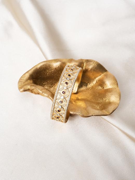 北京仓｜Diaperis Paris-CORFOU-金色 石榴石 锆石 手镯［法国设计师］ 商品图0