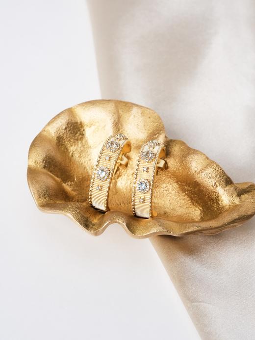 北京仓｜Diaperis Paris-ESSIA-金色 蓝托帕石 锆石 耳环［法国设计师］ 商品图1