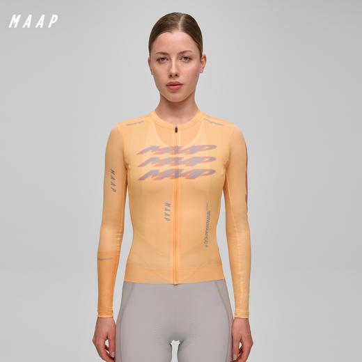 MAAP 女士 Pulse系列 Pro Air LS Jersey 3.0 长袖骑行服 蜜瓜橙 商品图0
