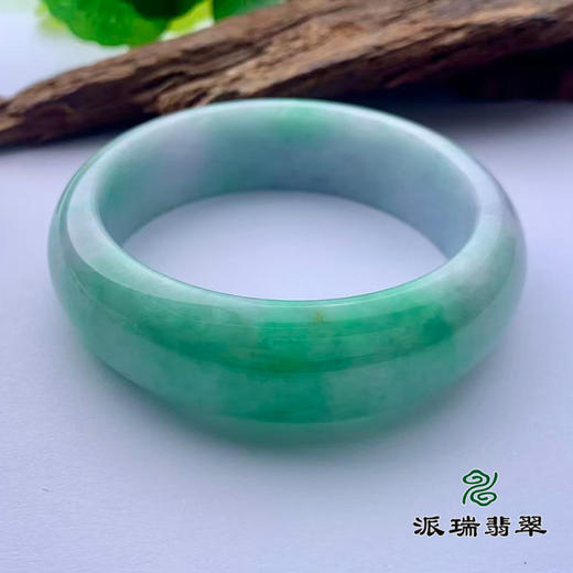 派瑞翡翠 翡翠手镯 糯种 绿色 商品图3