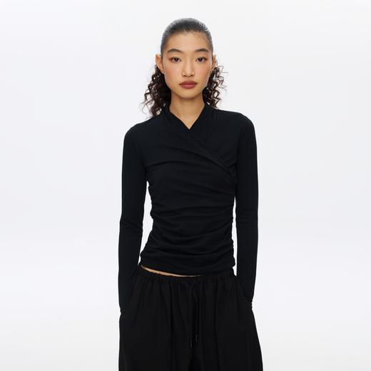 Oneup裹身褶皱长袖 商品图3