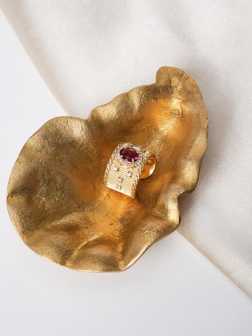北京仓｜Diaperis Paris-CAMALA-金色 红色碧玺 锆石 戒指［法国设计师］ 商品图1
