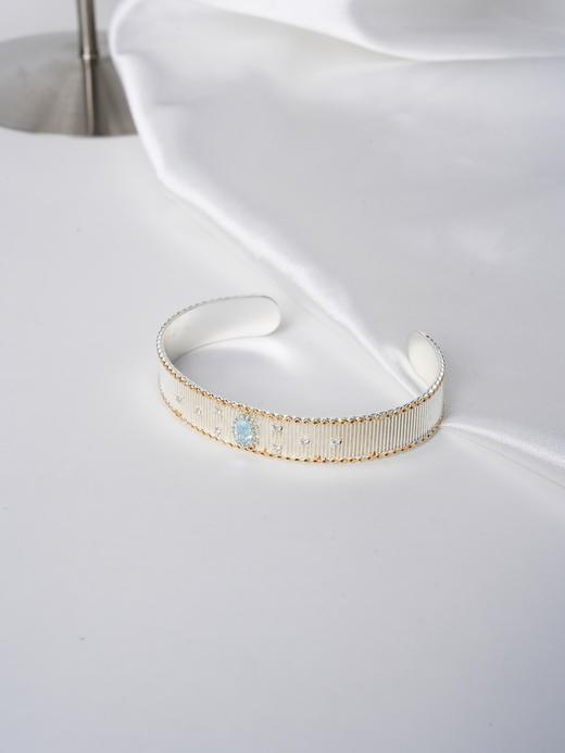 北京仓｜Diaperis Paris-CAMALA-银色 蓝托帕石 锆石 手镯［法国设计师］ 商品图0