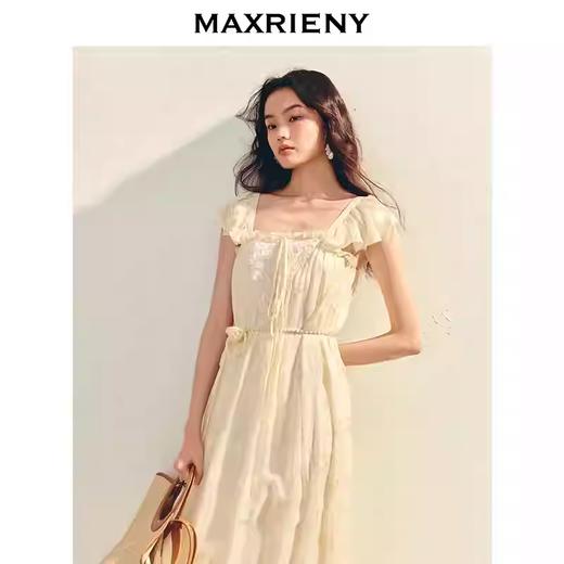 玛克门店发货：MAXRIENY连衣裙款奶油色长裙货号：MS86DR080 商品图2