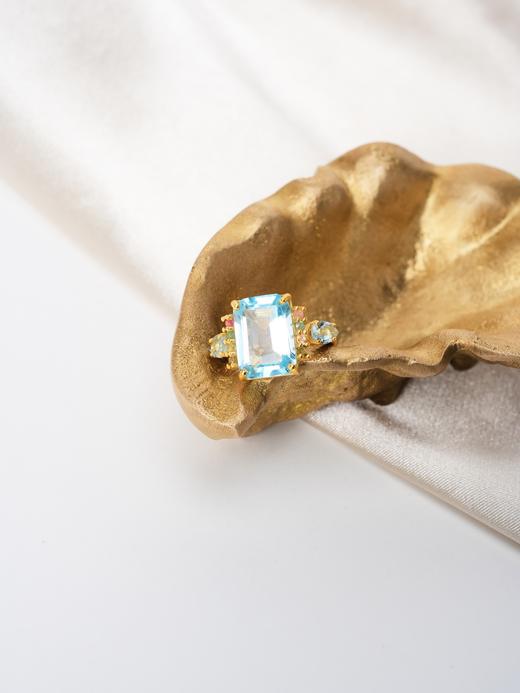 北京仓｜Diaperis Paris-ILIOS-金色 碧玺 蓝托帕石 戒指［法国设计师］ 商品图1